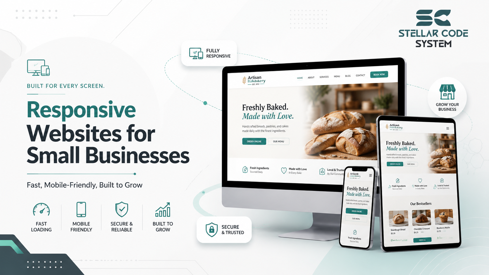 Responsive websites for small businesses built with fast and scalable architecture