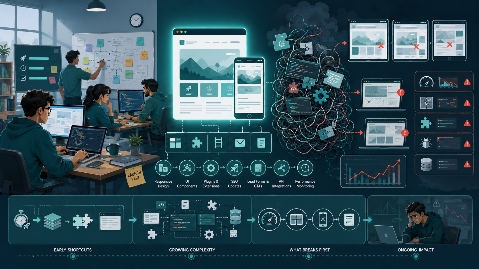 Responsive websites for small businesses facing long-term frontend maintenance challenges
