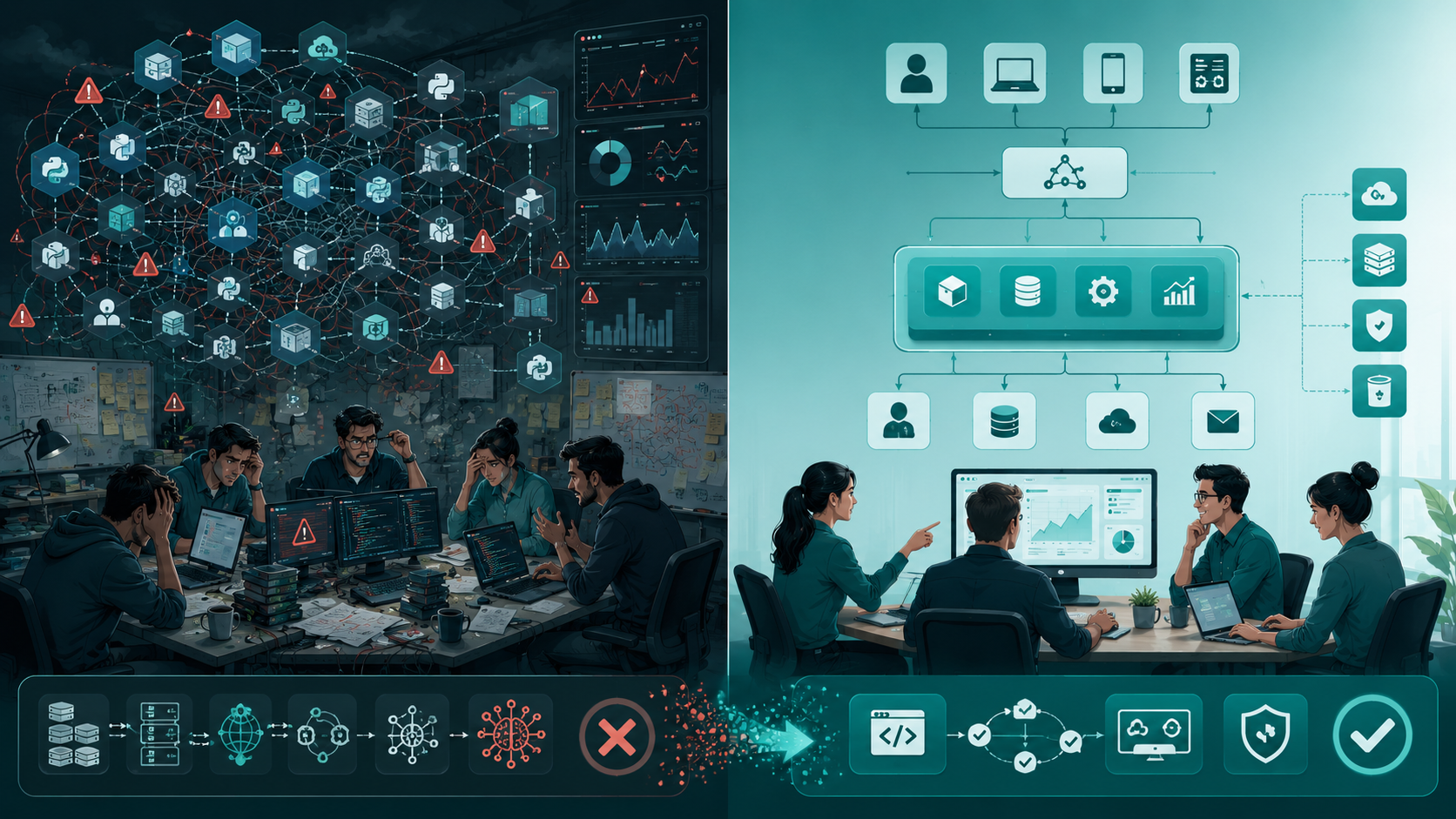 Small SaaS teams avoiding overengineered enterprise software architecture