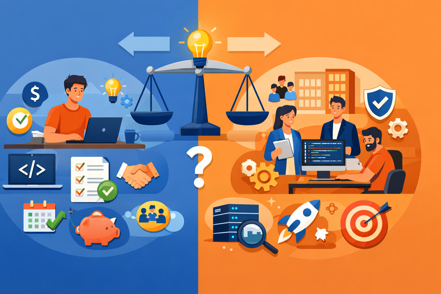 How to decide between freelancers and software companies in Ahmedabad