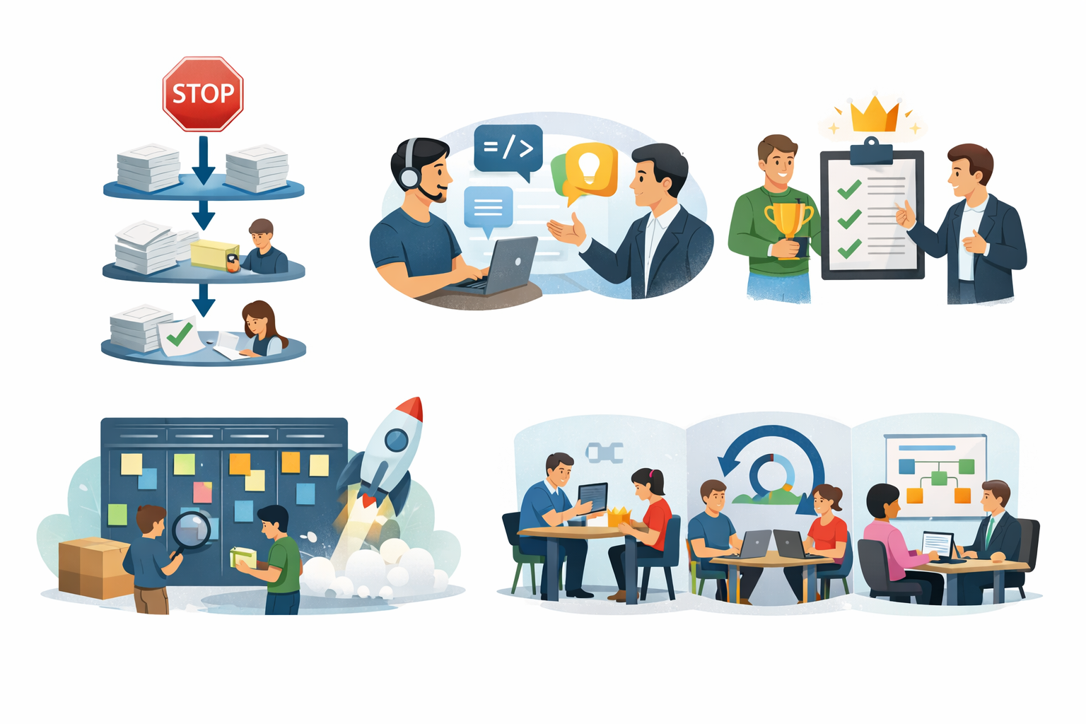 Practical solutions to speed up development teams