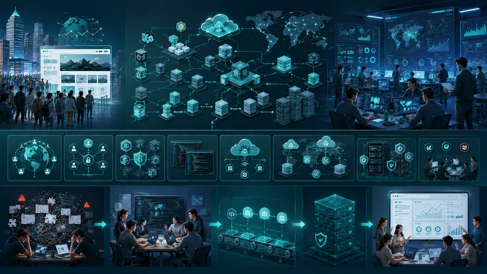 Advanced website architecture for larger teams beyond small business requirements