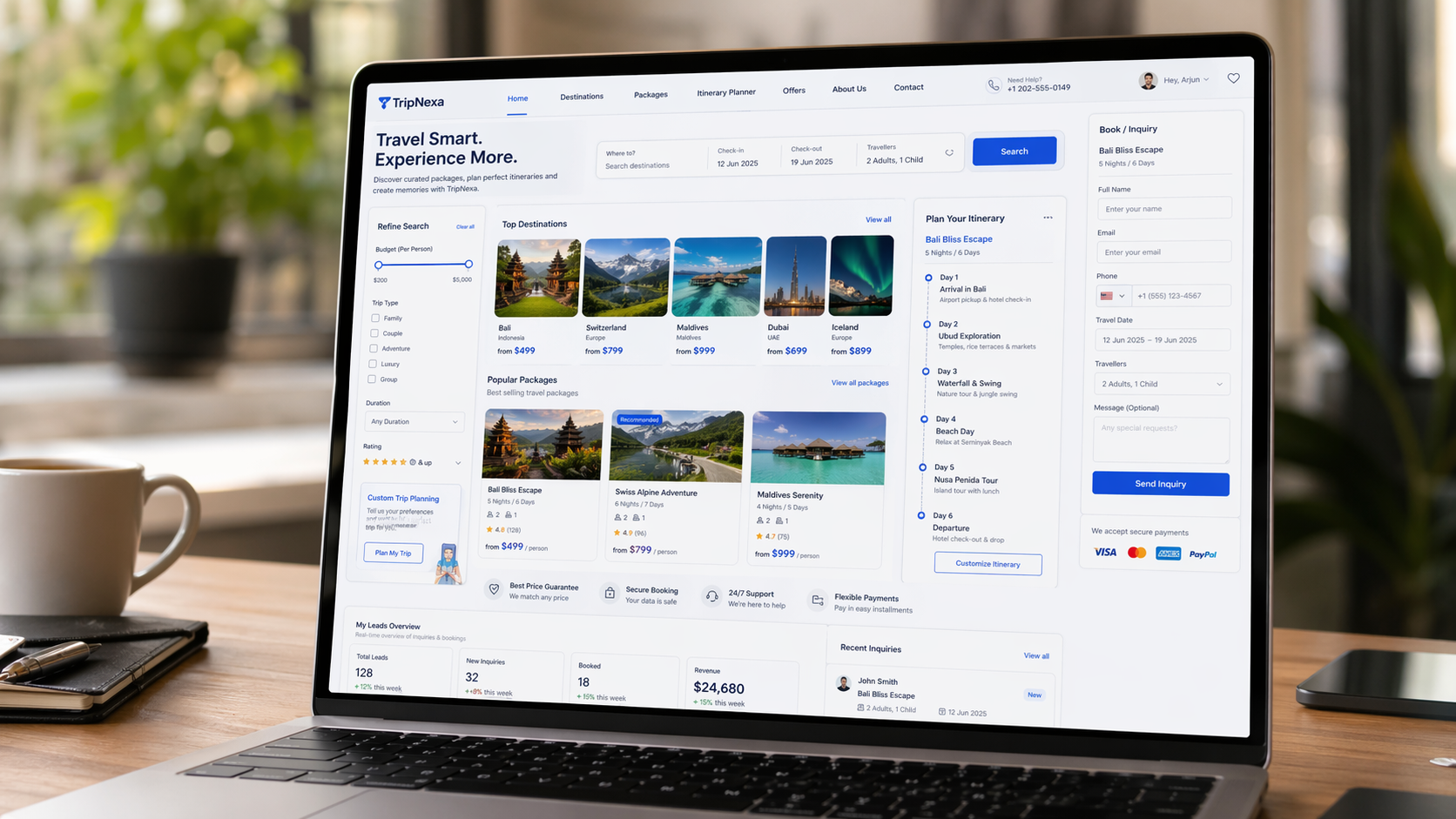 TripNexa – Travel Web Development Services for Booking, Itinerary, and Customer Experience